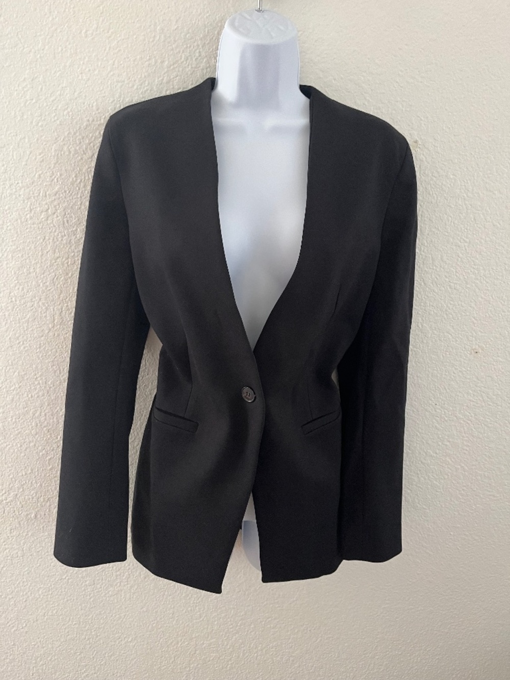 SPANX The Perfect Collarless Blazer Black XS One Button